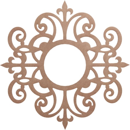 Ekena Millwork Dijon Wood Fretwork Pierced Ceiling Medallion, Wood (Paint Grade), 34"OD x 11"ID x 3/8"T CMWP34X34X0375DIMF
